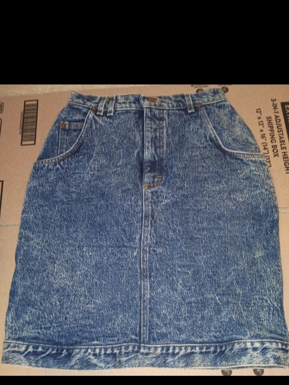 VTG Lee Acid Wash Jean Skirt 80's
